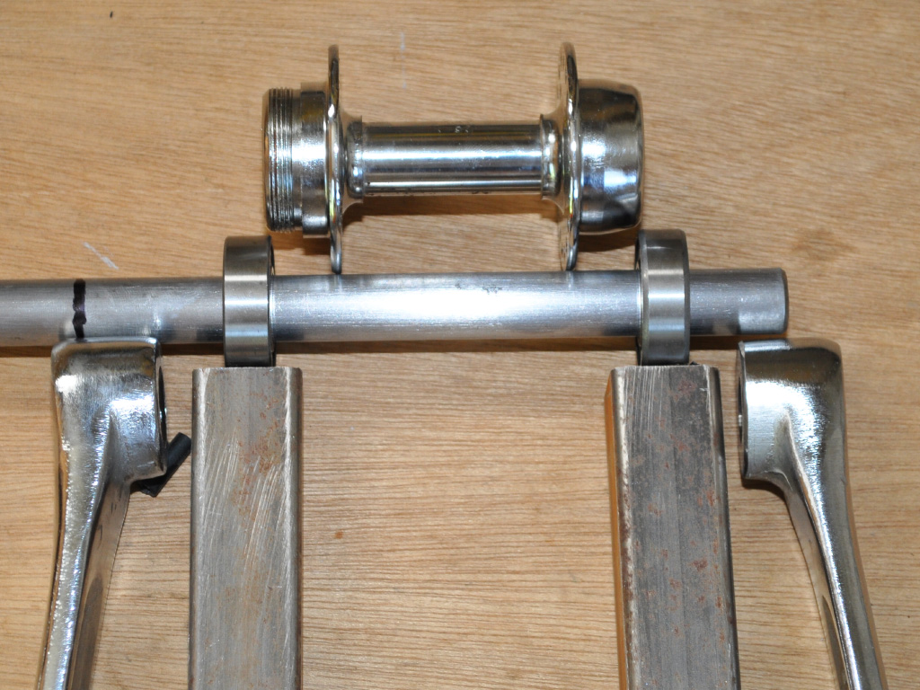 Unicycles Short and Tall - axle and hub